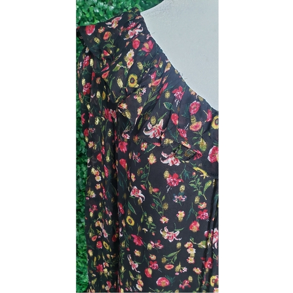 35. NWOT J.Crew Ruffleneck top in midnight vintage floral - Picture 5 of 7